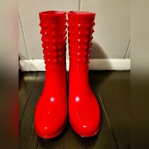 Red Rain Boots